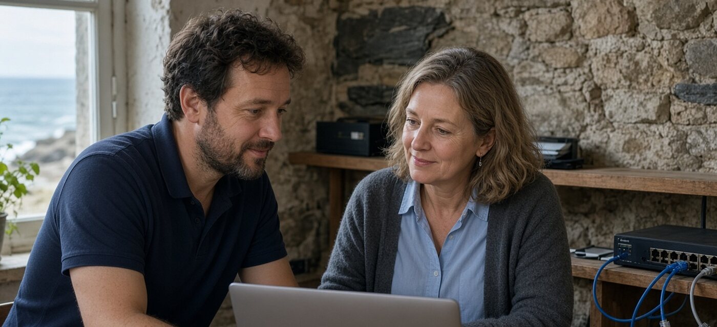 Technicien et dirigeante de TPE en Bretagne