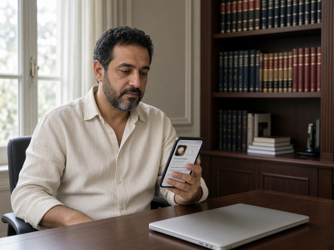 Professionnel en cabinet consultant sa présence locale sur téléphone